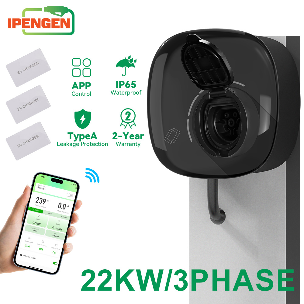 Ev Charger Type 2 22Kw 32A 3 Phase - IPENGEN 22KW Type2 EV Charger Socket
