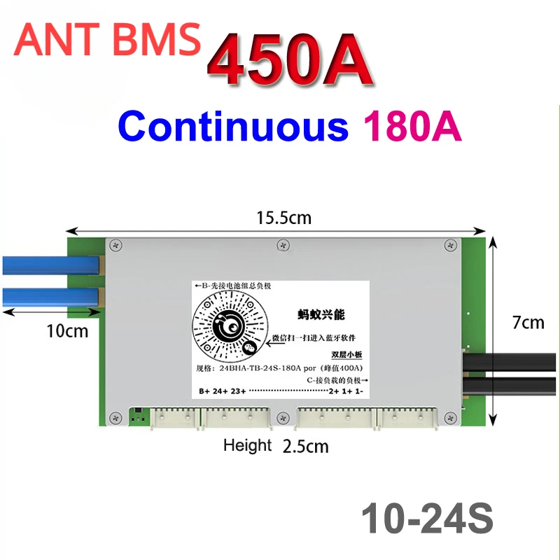 Smart Bms 24S 200A Bluetooth Lifepo4 - Ant Smart BMS Bluetooth Balance Protection