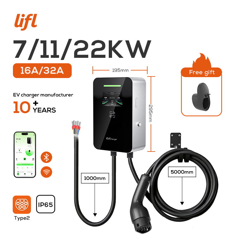 Ev Charger Type 2 22Kw 32A 3 Phase - Lifl 7KW 11KW 22KW 3‑Phase Wallbox