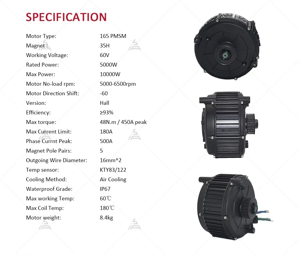 QS165 V2 5000W 72V Mid Drive M - Mid Drive Motor Kit 72V 5000W 评论和价格