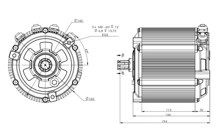 SiAECOSYS D133A-65 5000W 72V M - Mid Drive Motor Kit 72V 5000W 评论和价格