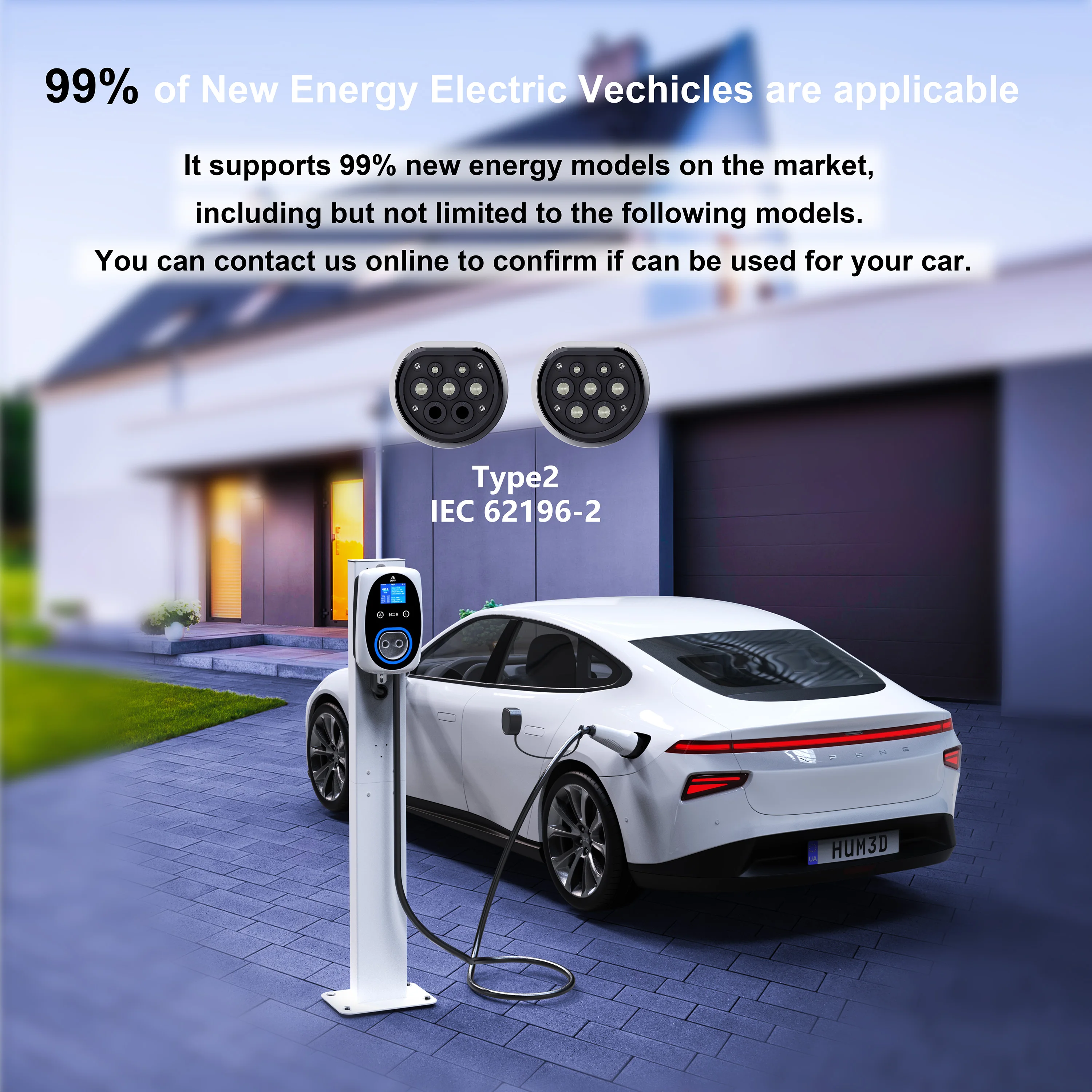 GWUYU EV Charger 32A 7.6KW EVS - Ev Charger Type 2 22Kw 32A 3 Phase 评论和价格
