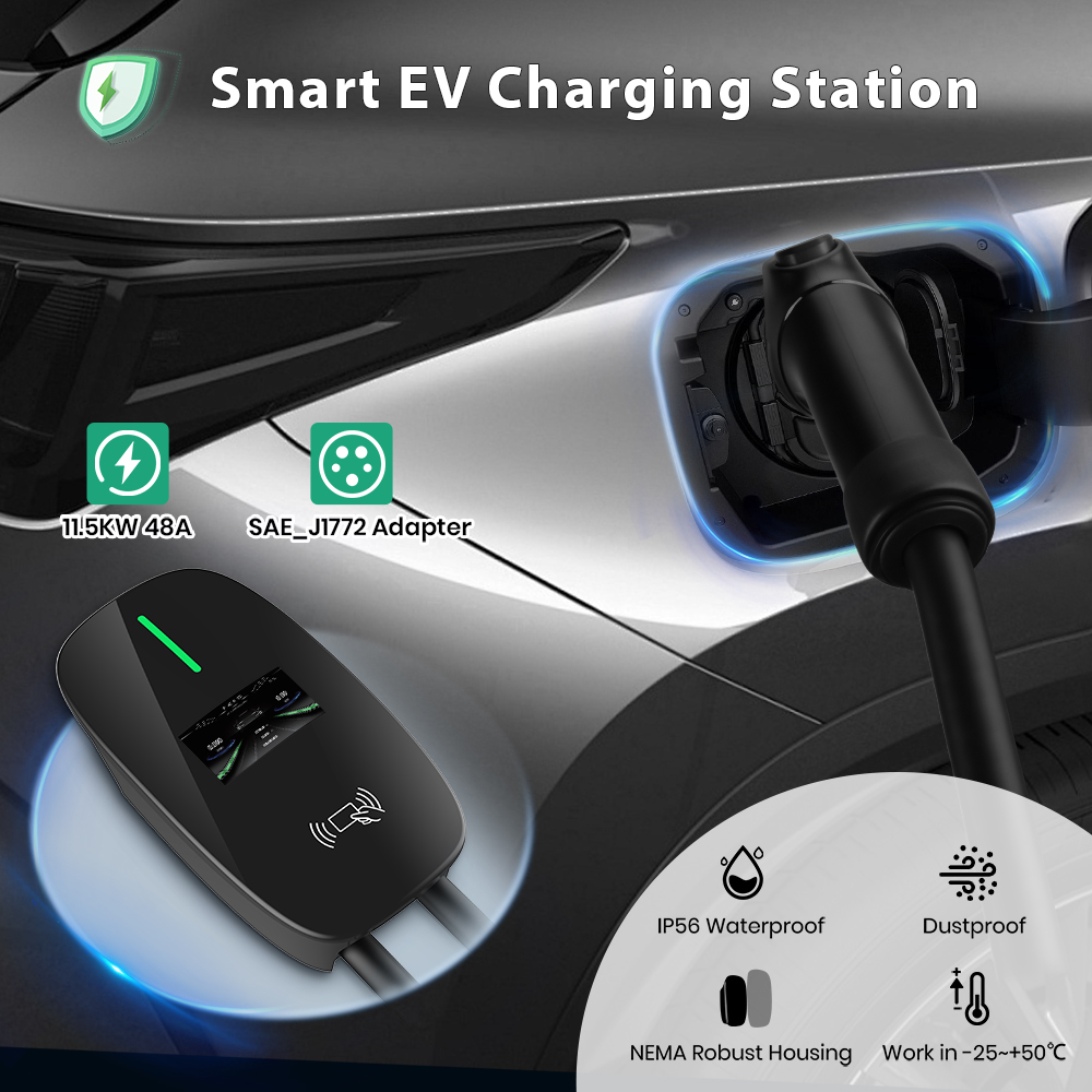 Junsun Level 2 EV Charger 48A  - J1772 Evse 32A Level 2 Charger 评论和价格