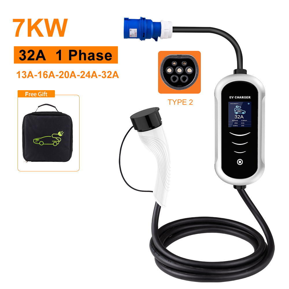 IPENGEN Type 2 Portable EV Cha - Type 2 Portable Ev Charger 11Kw Cee 评论和价格