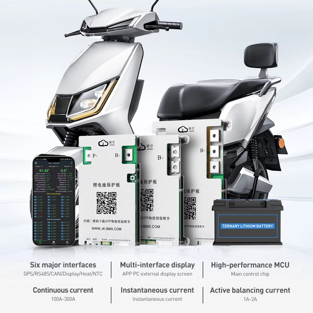 JIKONG JK-B2A24S30P Smart BMS  - Smart Bms 24S 200A Bluetooth Lifepo4 评论和价格