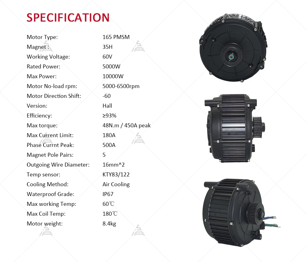 QS165 V2 5000W 72V Mid Drive M - Mid Drive Motor Kit 72V 5000W 评论和价格