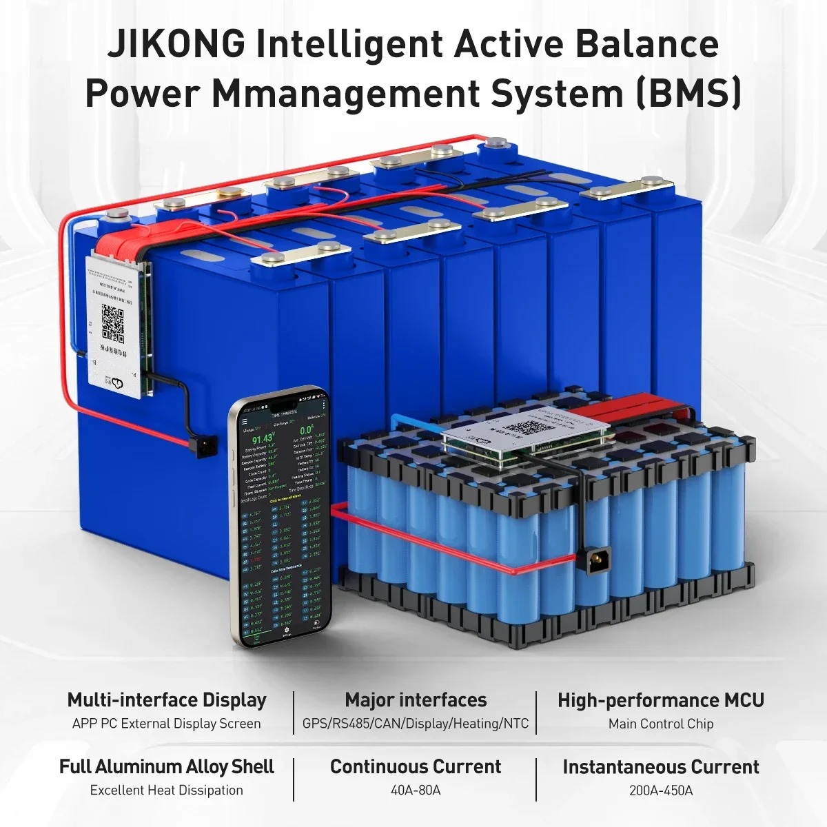 JK Smart BMS 4S-24S LiFePo4 Li - Smart Bms 24S 200A Bluetooth Lifepo4 评论和价格