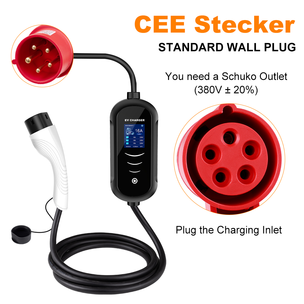 IPENGEN 11KW 16A 3 Phase EV Po - Type 2 Portable Ev Charger 11Kw Cee 评论和价格