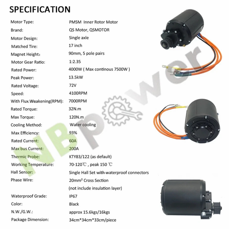 QS138 90H 4000W Liquid Cooled  - Fardriver Nd72850 Controller 评论和价格